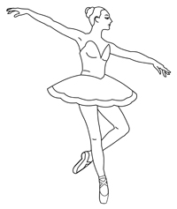 Ballet - Kleurplaat011
