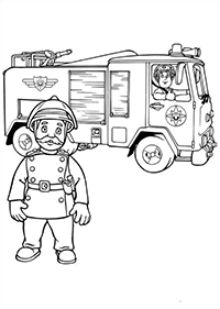 Brandweerman Sam - Kleurplaat009