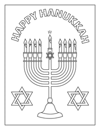 Hanukkah - Kleurplaat018