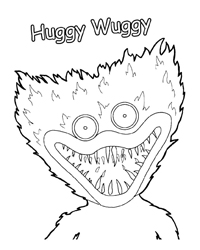 Huggy Wuggy - Kleurplaat009