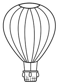 Luchtballon - Kleurplaat022