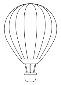 Luchtballon - Kleurplaat025