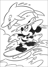 Minnie Mouse - Kleurplaat018