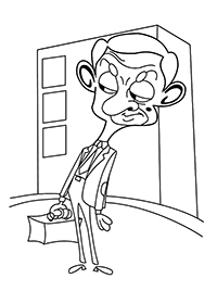 Mr Bean - Kleurplaat002