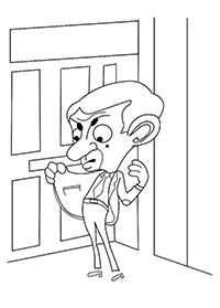 Mr Bean - Kleurplaat005
