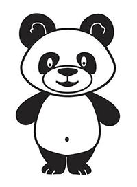 Panda - Kleurplaat002