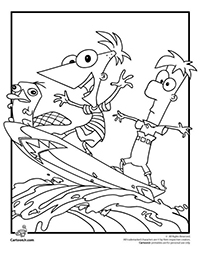 Phineas En Ferb - Kleurplaat011