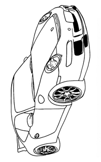 Porsche - Kleurplaat015