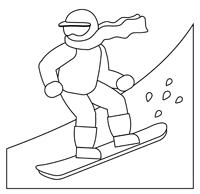 Snowboarden - Kleurplaat003