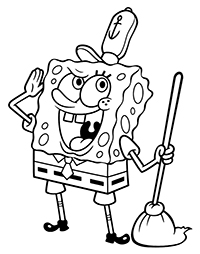 Spongebob Squarepants - Kleurplaat005