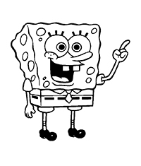 Spongebob Squarepants - Kleurplaat019