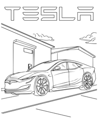 Tesla - Kleurplaat003