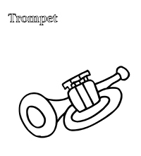 Trompet - Kleurplaat001