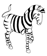 Zebras - Kleurplaat001