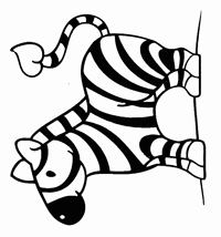Zebras - Kleurplaat003