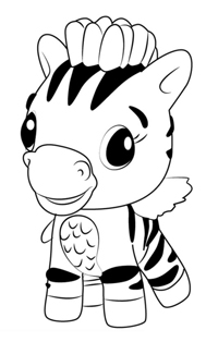 Zebras - Kleurplaat004