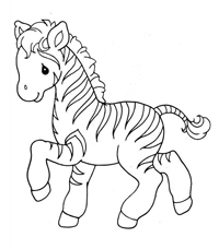 Zebras - Kleurplaat024