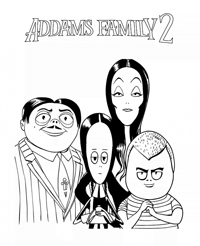 Addams Family - Kleurplaat007