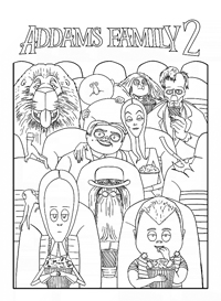 Addams Family - Kleurplaat009