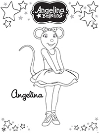 Angelina Ballerina - Kleurplaat009
