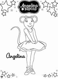 Angelina Ballerina - Kleurplaat013