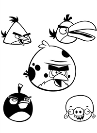 Angry Birds - Kleurplaat013