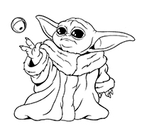 Baby Yoda - Kleurplaat025