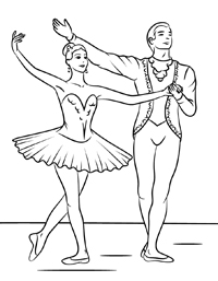 Ballet - Kleurplaat035