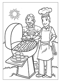 Barbecue - Kleurplaat010