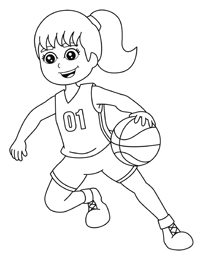 Basketbal - Kleurplaat001