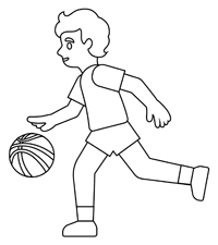 Basketbal - Kleurplaat002