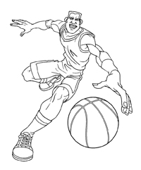 Basketbal - Kleurplaat014