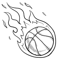 Basketbal - Kleurplaat026