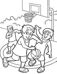 Basketbal - Kleurplaat029