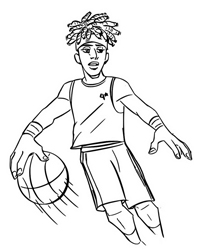 Basketbal - Kleurplaat033