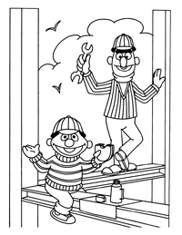 Bert En Ernie - Kleurplaat001