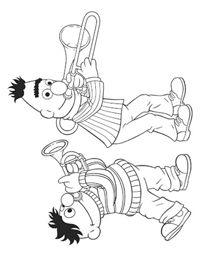 Bert En Ernie - Kleurplaat007