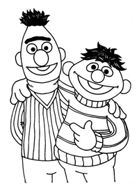 Bert En Ernie - Kleurplaat010