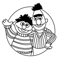 Bert En Ernie - Kleurplaat011