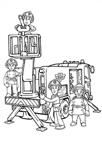 Brandweerman Sam - Kleurplaat002