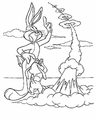 Bugs Bunny - Kleurplaat007