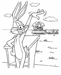 Bugs Bunny - Kleurplaat014
