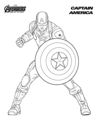 Captain America - Kleurplaat003