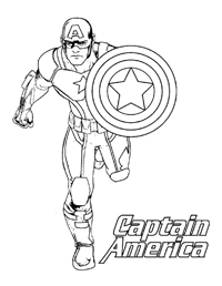 Captain America - Kleurplaat007