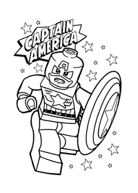 Captain America - Kleurplaat008