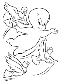 Casper Het Vriendelijke Spookje - Kleurplaat012