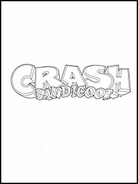 Crash Bandicoot - Kleurplaat001