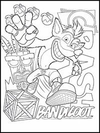 Crash Bandicoot - Kleurplaat003
