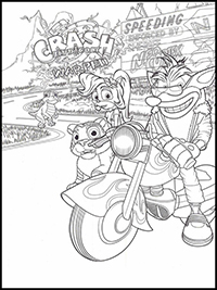 Crash Bandicoot - Kleurplaat006