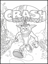 Crash Bandicoot - Kleurplaat011